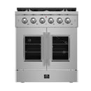 Forno 30-Inch Galiano Gas Range with 5 Gas Burners, 68,000 BTUs, & French Door Gas Oven in Stainless Steel (FFSGS6444-30)