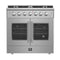 Forno 36-Inch Galiano Gas Range with 6 Gas Burners, 83,000 BTUs, & French Door Gas Oven in Stainless Steel (FFSGS6444-36)