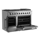 Forno 5-Piece Appliance Package - 48-inch Gas Range, Hood, Refrigerator, Dishwasher and 24-Inch Microwave Drawer in Stainless Steel