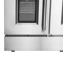 Forno 5-Piece Appliance Package - 48-inch Gas Range, Hood, Refrigerator, Dishwasher and 30-Inch Microwave Drawer in Stainless Steel