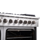 Forno 5-Piece Appliance Package - 48-inch Gas Range, Hood, Refrigerator, Dishwasher and 24-Inch Microwave Drawer in Stainless Steel