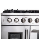 Forno 5-Piece Appliance Package - 48-inch Gas Range, Hood, Refrigerator, Dishwasher and 24-Inch Microwave Oven in Stainless Steel
