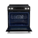Forno 5-Piece Appliance Package - 30-Inch Induction Range, Under Cabinet Range Hood, Refrigerator, Dishwasher, and 30-Inch Microwave Oven in Black with Stainless Steel Trim