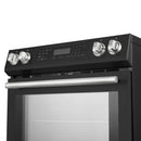 Forno 2-Piece Appliance Package - 30-Inch Induction Range and 31-Inch Bottom Freezer Door Refrigerator in Black with Antique Brass Handle (FBDL-015-12CAUS)