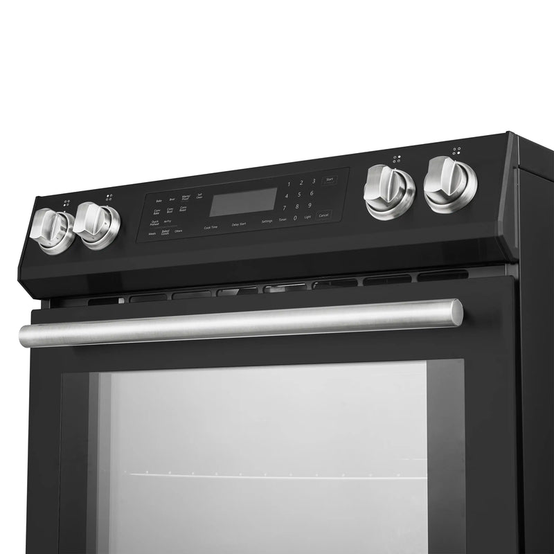 Forno Espresso 3-Piece Appliance Package - 30-Inch Induction Range, Refrigerator and Dishwasher in Black with Stainless Steel Handle