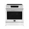 Forno Espresso Donatello 30-Inch Induction Range with Digital Display in White with Stainless Steel Handle (FFSIN0905-30WHT)