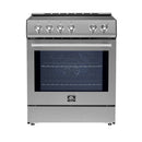 Forno 3-Piece Appliance Package - 30-Inch Induction Range, French Door Refrigerator, and Dishwasher in Stainless Steel