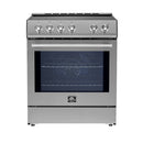 Forno 5-Piece Appliance Package - 30-Inch Induction Range, Under Cabinet Range Hood, Refrigerator, Dishwasher, and 30-Inch Microwave Oven in Stainless Steel