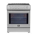 Forno 3-Piece Appliance Package - 30-Inch Induction Range, Refrigerator with Water Dispenser, and Dishwasher in Stainless Steel