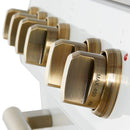 Forno 3-Piece Appliance Package - 30-Inch Induction Range, Refrigerator with Water Dispenser, and Dishwasher in White with Antique Brass Trim