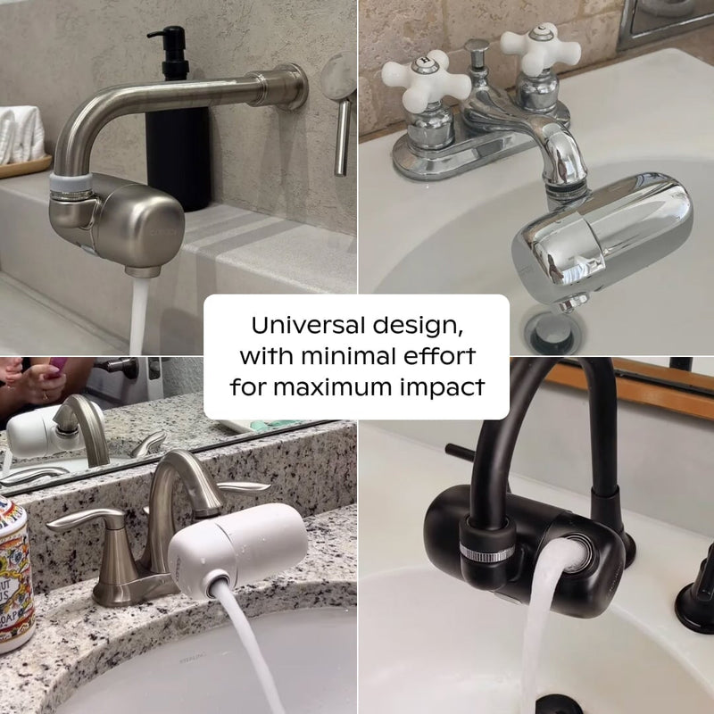 Canopy Faucet Filter with Micro Mesh and Activated Carbon Block
