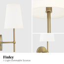 Parrot Uncle Finley 1-Light Satin Gold Dimmable Bathroom Wall Sconce (FI901G)