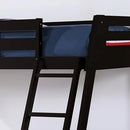Parrot Uncle Solid Wood Twin / Full Bunk Bed with Reversible Angled Ladder and Underbed Drawers