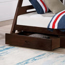 Parrot Uncle Solid Wood Twin / Full Bunk Bed with Reversible Angled Ladder and Underbed Drawers