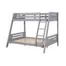 Parrot Uncle Solid Wood Twin / Full Bunk Bed with Reversible Angled Ladder and Underbed Drawers