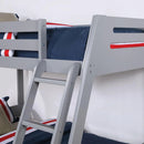 Parrot Uncle Solid Wood Twin / Full Bunk Bed with Reversible Angled Ladder and Underbed Drawers