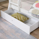 Parrot Uncle Solid Wood Twin / Full Bunk Bed with Reversible Angled Ladder and Underbed Drawers