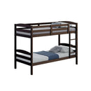 Parrot Uncle Transitional Solid Hardwood Twin over Twin Bunk Bed, Patented Insert & Lock Joint for Extra Safety for Kids