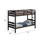 Parrot Uncle Transitional Solid Hardwood Twin over Twin Bunk Bed, Patented Insert & Lock Joint for Extra Safety for Kids