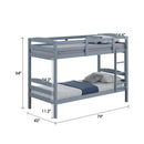 Parrot Uncle Transitional Solid Hardwood Twin over Twin Bunk Bed, Patented Insert & Lock Joint for Extra Safety for Kids