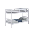 Parrot Uncle Transitional Solid Hardwood Twin over Twin Bunk Bed, Patented Insert & Lock Joint for Extra Safety for Kids