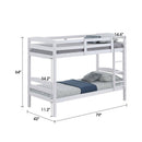 Parrot Uncle Transitional Solid Hardwood Twin over Twin Bunk Bed, Patented Insert & Lock Joint for Extra Safety for Kids