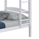 Parrot Uncle Transitional Solid Hardwood Twin over Twin Bunk Bed, Patented Insert & Lock Joint for Extra Safety for Kids