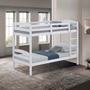 Parrot Uncle Transitional Solid Hardwood Twin over Twin Bunk Bed, Patented Insert & Lock Joint for Extra Safety for Kids