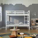 Parrot Uncle Transitional Solid Hardwood Twin over Twin Bunk Bed, Patented Insert & Lock Joint for Extra Safety for Kids