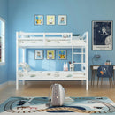 Parrot Uncle Transitional Solid Hardwood Twin over Twin Bunk Bed, Patented Insert & Lock Joint for Extra Safety for Kids