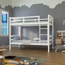 Parrot Uncle Transitional Solid Hardwood Twin over Twin Bunk Bed, Patented Insert & Lock Joint for Extra Safety for Kids