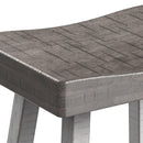 Parrot Uncle Set of 2 Farmhouse Solid Wood Bar Stools - Backless Saddle Seat Counter Height Chairs for Kitchen Island, Breakfast Nook & Home Office