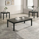 Parrot Uncle Findlay 3-Piece 47.5-Inch Rectangle Faux Marble Top Coffee Table Set with Solid Wood Legs