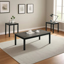 Parrot Uncle Findlay 3-Piece 47.5-Inch Rectangle Faux Marble Top Coffee Table Set with Solid Wood Legs