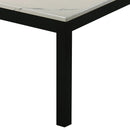 Parrot Uncle Findlay 3-Piece 47.5-Inch Rectangle Faux Marble Top Coffee Table Set with Solid Wood Legs
