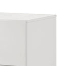 Parrot Uncle Stoholm Nightstand with 2-Drawer in Modern White & Chrome Handles (FM72000WH-N-PU)
