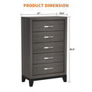 Parrot Uncle Contemporary 31-Inch Chest with 5-Drawer for Bedroom, Livingroom