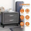 Parrot Uncle Furniture of America Lucien 23" Modern Wood Nightstand with 2 Drawers