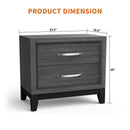 Parrot Uncle Furniture of America Lucien 23" Modern Wood Nightstand with 2 Drawers