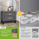 Parrot Uncle Furniture of America Lucien 23" Modern Wood Nightstand with 2 Drawers