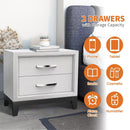 Parrot Uncle Furniture of America Lucien 23" Modern Wood Nightstand with 2 Drawers