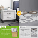 Parrot Uncle Furniture of America Lucien 23" Modern Wood Nightstand with 2 Drawers