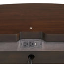 Parrot Uncle 30.5-Inch Westerham French Nightstand Power Outlet with LED Light in Dark Brown (FM74001CH-N-PU)