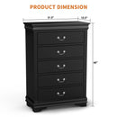 Parrot Uncle Transitional 5-Drawer 31.5-Inch Wide Chest of Drawers with Bracket Feet