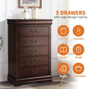 Parrot Uncle Transitional 5-Drawer 31.5-Inch Wide Chest of Drawers with Bracket Feet