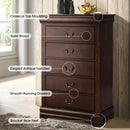Parrot Uncle Transitional 5-Drawer 31.5-Inch Wide Chest of Drawers with Bracket Feet