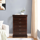 Parrot Uncle Transitional 5-Drawer 31.5-Inch Wide Chest of Drawers with Bracket Feet
