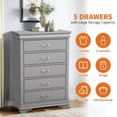 Parrot Uncle Transitional 5-Drawer 31.5-Inch Wide Chest of Drawers with Bracket Feet