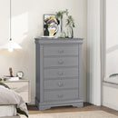 Parrot Uncle Transitional 5-Drawer 31.5-Inch Wide Chest of Drawers with Bracket Feet