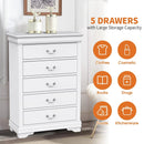Parrot Uncle Transitional 5-Drawer 31.5-Inch Wide Chest of Drawers with Bracket Feet